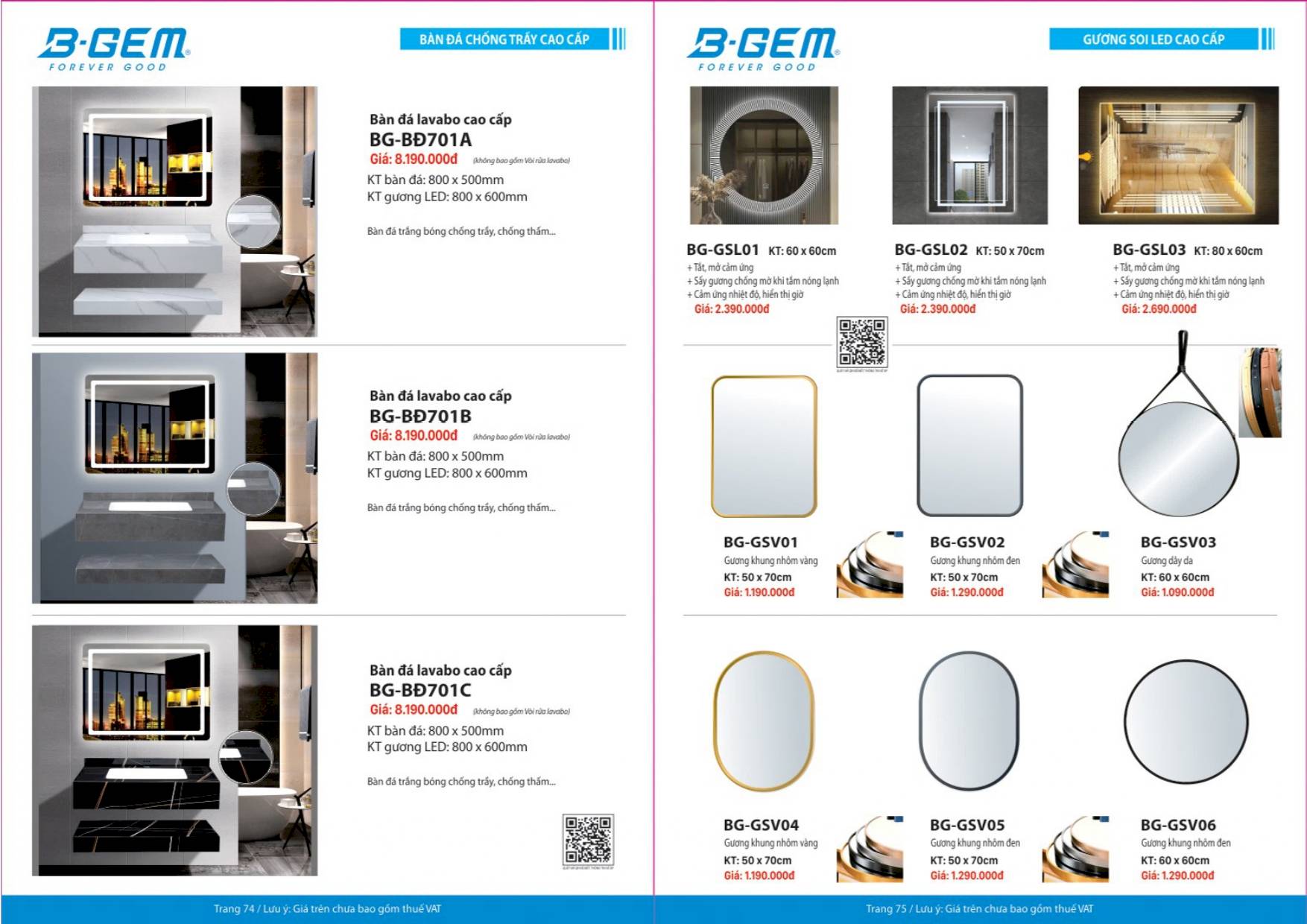 Thiết bị vệ sinh BGEM Catalogue và Bảng giá mới nhất  2024 /Page 39